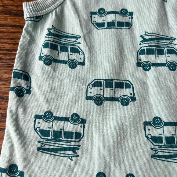 New Tucker + Tate Boy's Surfer Camper Van Green Graphic Sleeveless Tank - 3 - Picture 2 of 3